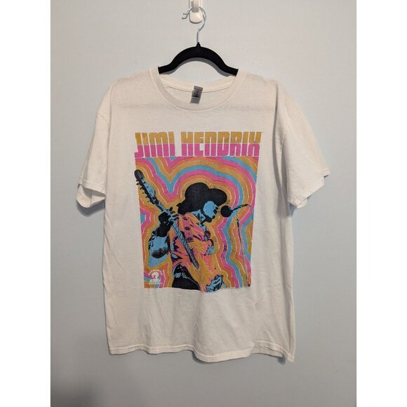 Authentic Jimi Hendrix Graphic Band Cotton Tee Large Multicolor short sleeve - Picture 2 of 10
